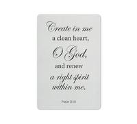 ACDOET Rustic Metal Tin Sign Christian Wall Art Create In Me A Clean Heart Psalm 5110 Print Bible Verse Scripture Painting Home Wall Decor Gift 8x12 Inch