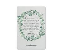 ACDOET Rustic Metal Tin Sign Christian Wall Art May The Road Rise Up To Meet You Irish Blessing Print Positive Scripture Painting Home Bedroom Wall Decor Wedding Gift 8x12 Inch