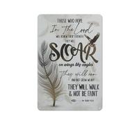ACDOET Rustic Metal Tin Sign Christian Wall Decor Poster Soar On Wings Like Eagles Isaiah Poster Wall Art For Room Aesthetic Wall Art Pictures For Living Room Bedroom Decor 8x12 Inch