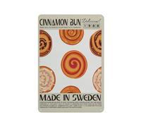 ACDOET Rustic Metal Tin Sign Funny Kitchen Print Decor Cinnamon Bun Art Wall Painting Posters Modern Home Kitchen Decoration 8x12 Inch