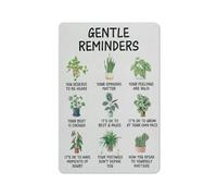 ACDOET Rustic Metal Tin Sign Inspirational Mental Health Positive Affirmations Wall Art Decor Therapy Counselor Gentle Reminders Poster Painting Print Picture Artwork Decor 8x12 Inch