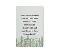 ACDOET Rustic Metal Tin Sign Inspirational Quote Decor, George R.R. Martin I Have Lived A Thousand Lives Prints Poster Gift For Library Classroom Home And Office Decor, Motivational Print 8x12 Inch