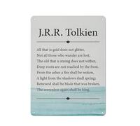 ACDOET Rustic Metal Tin Sign Inspirational Wall Art J.R.R. Tolkien Quote All That Is Gold Is Not Glitter Painting Prints For Home Living Room Wall Decor Life Quote Artwork Gifts 12x16 Inch