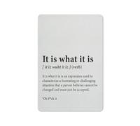 ACDOET Rustic Metal Tin Sign It Is What It Is Definition Print Wall Art Humour Home Office Decor Modern Minimalist Painting Poster Artwork 8x12 Inch