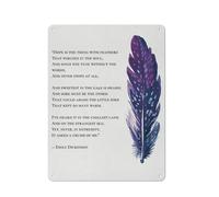 ACDOET Rustic Metal Tin Sign Literary Quote Wall Art Motivational Hope Is The Thing With Feathers Quotes Print Positive Painting Wall Decor Cheer Up Gift 12x16 Inch