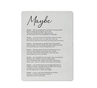 ACDOET Rustic Metal Tin Sign Maybe Love Poem Wall Art, Minimalist Romantic Poetry Print Poster Painting Decoration For Home Bedroom Boyfriend Girlfriend Gift 12x16 Inch