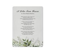 ACDOET Rustic Metal Tin Sign Memorial Bereavement Poem A Letter From Heaven Print Wall Art Home Office Decor Sympathy Poetry Painting Poster 12x16 Inch