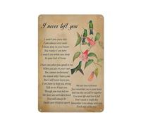 ACDOET Rustic Metal Tin Sign Memorial Bereavement Poem I Never Left You Print Wall Art Home Office Decor Retro Painting Poster 8x12 Inch