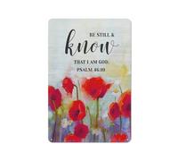 ACDOET Rustic Metal Tin Sign Psalm 4610 Bible Verse Wall Art,Be Still And Know Christian Floral Christian Christian Artwork Picture Poster Decor For Home Bedroom Living Room 8x12 Inch