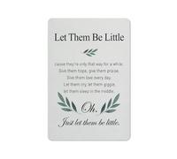 ACDOET Rustic Metal Tin Sign Wall Art Inspirational Motivational Let Them Be Little Quote Print Positive Painting Nursery Home Wall Decor Gift 8x12 Inch