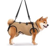 ACDOK Dog Lift Harness Full Body Support & Recovery Sling Pet Lift Vest Mesh Adjustable Straps with Handle for Old, Joint Injuries, Arthritis,Disabled Dogs Walk (Khaki, Medium)