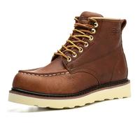 ACDSAF Mens 6" Wedge Soft Toe Waterproof Work Boots, bronze, 12.5 UK