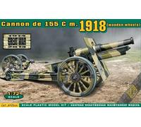 Ace 1/72 Cannon de 155 C m.1918 (wooden wheels) # 72544 - Plastic Model Kit