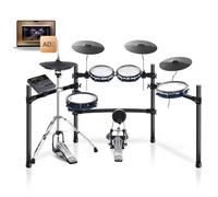 ACE-360 Electric Drum Set with 4 Quite Mesh Electronic Pads, 5" Kick Drum, 12 Kits and 68 Authentic Sounds, USB MIDI, Throne, Sticks, Headphones, 2 Switch pedals for Beginners