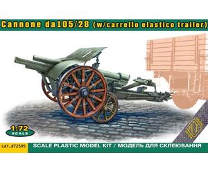 Ace ACE72595 1:72 Italian 105/28 field cannon with trailer