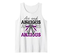 Ace and Anxious Funny Asexual Pride Flag LGBTQ Girl Tank Top