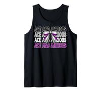 Ace and Anxious Funny Asexual Pride Flag LGBTQ Girl Tank Top