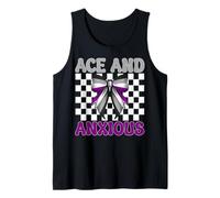 Ace and Anxious Funny Asexual Pride Flag LGBTQ Girl Tank Top