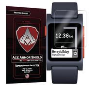 Ace Armor Shield ProTek Guard (6 PACK) Screen Protector for the Pebble 2 Duo with free lifetime Replacement warranty