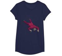 Ace Attorney Investigations Collection Faceplant Edgeworth T-Shirt, Girls, Navy Blue, Medium