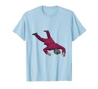 Ace Attorney Investigations Collection Faceplant Edgeworth T-Shirt, Men, Baby Blue, Medium