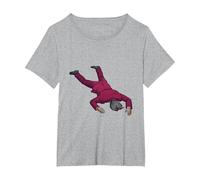 Ace Attorney Investigations Collection Faceplant Edgeworth T-Shirt, Women's Plus, Heather Grey, 2X