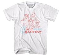 Ace Attorney Vintage Japanese Game Cover Men's T Shirt Capcom Phoenix Wright Law White