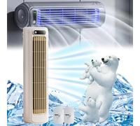 Ace Cooler Air Conditioner, Libiyi Cooling Ace, Shirem Cooling Ace, Outfany Cooling Ace Air Conditioner, Yodaer Cooling Ace, 3 Wind Speeds, for Room/Office/Kitchen (Rechargeable-Beige)