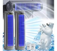 Ace Cooler Air Conditioner, Libiyi Cooling Ace, Shirem Cooling Ace, Outfany Cooling Ace Air Conditioner, Yodaer Cooling Ace, 3 Wind Speeds, for Room/Office/Kitchen (Rechargeable-Grey*2)