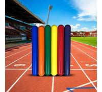 Ace Creations Safety Foam Relay Baton Set of 6 for Track and Field, Gym Class Running Race Games