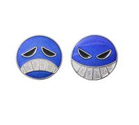Ace Cufflink,Comic Style Crying and Smiling Face Cufflinks,White Beard Cufflinks,Cartoon Men's Anime Personality Badge Alloy Cufflinks