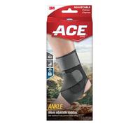 ACE Deluxe Ankle Stabilizer, Adjustable, Black, 1/Pack