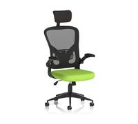 Ace Executive Mesh Chair With Folding Arms Bespoke Colour Seat Myrrh Green