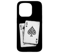 Ace King Blackjack Playing Cards Poker Casino Gambler Case for iPhone 15 Pro