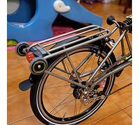 ACE Lightweight Rear Rack For BROMPTON in Silver + 2 Easy Wheels