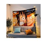 (Ace, Luffy, and Sabo, ?95x73?) Anime hanging cloth One Piece Naruto Internet celebrity rental room decoration decorative wall cloth tapestry
