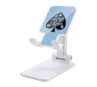 Ace of Aces Phone Stand Folding Cell Holder Mount White-style | Cute Car Phone Stand,Portable Car Phone Holder Mount for Desk Women Men