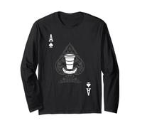 Ace of Cups Coffee Tarot Barista Playing Card Latte Long Sleeve T-Shirt