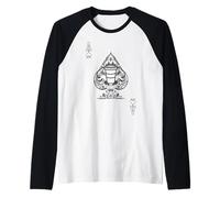 Ace of Cups Coffee Tarot Barista Playing Card Latte Raglan Baseball Tee