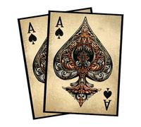 (Ace of Spades) 100% Hand-Drawn 100ct Textured Matte TCG/MTG Card Art Sleeves by Realm Guard