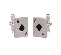 Ace Of Spades Playing Card Cufflinks In Onyx Art Box