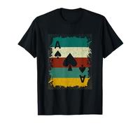 Ace of Spades Poker Retro Distressed Playing Card Halloween T-Shirt