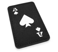 Ace of Spades Reflective Morale Patch Hook and Loop Fabric Playing Card Death Badge 8.1cm x 5.1cm British Forces Airsoft Black, Green, Tan (Black)