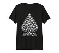 Ace of Spades Vintage Goth Gambler Skull Playing Card Hard Premium T-Shirt