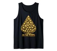 Ace of Spades Vintage Goth Gambler Skull Playing Card Royal Tank Top