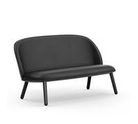Ace Sofa Black Oak/ Black Leather