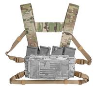 ACE TAC ACETAC Multi-Mission Laser-Cut Shoulder Strap Waist Strap H-Harness for Chest Rig Compatible w/Spiritus Systems Micro MK4/MK5 Haley Strategic D3CR Placard (Multicam)