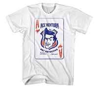 Ace Ventura Pet Detective Men's T Shirt Strays Calling Card Jim Carrey Comedy White
