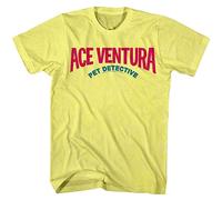 Ace Ventura Pet Detective Movie Logo Men's T Shirt Jim Carrey 90s Comedy Top Yellow