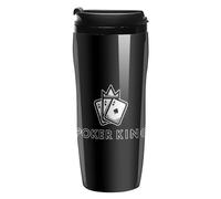 Ace1 Poker King Coffee Cup Reusable Travel Mug Double Wall Thermal Insulated with Lid Hot Cold Drinks